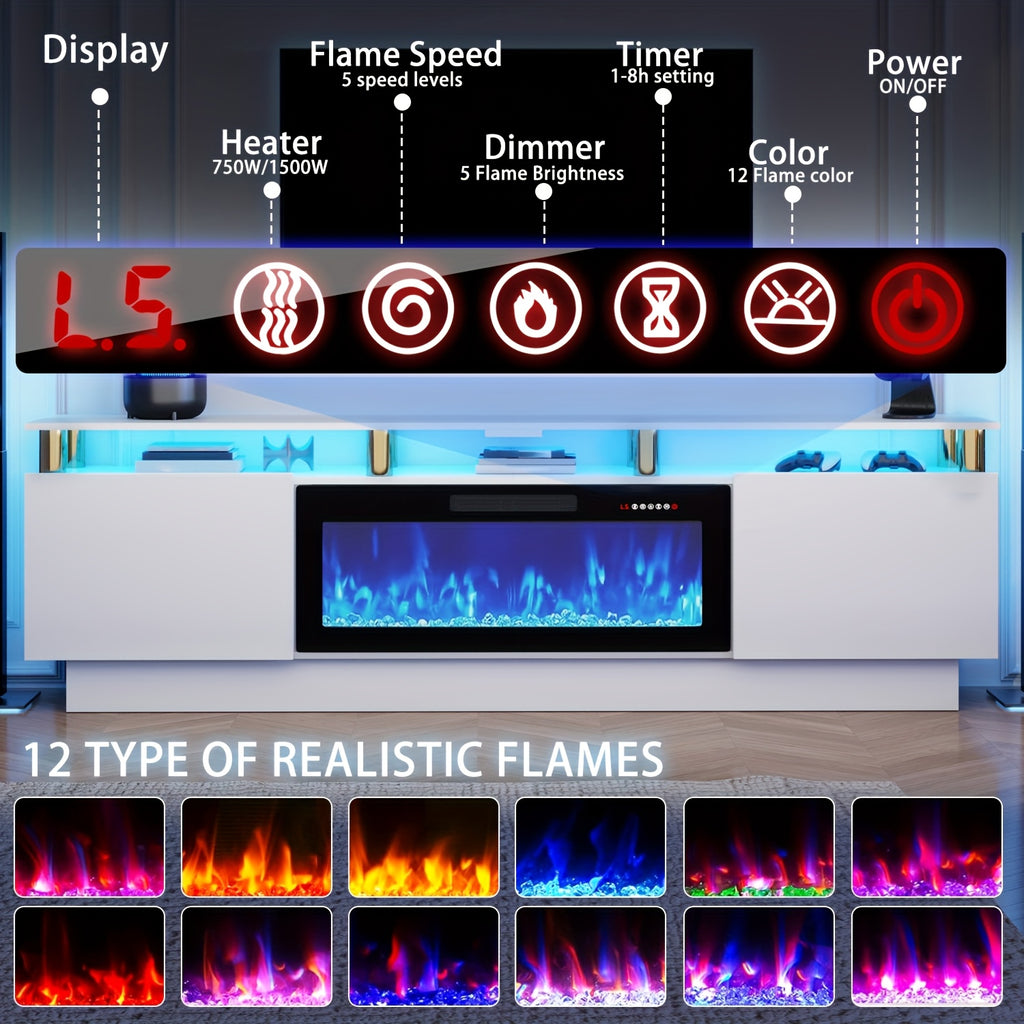 80 fireplace tv stand 36 fireplace 2 tier 80 led