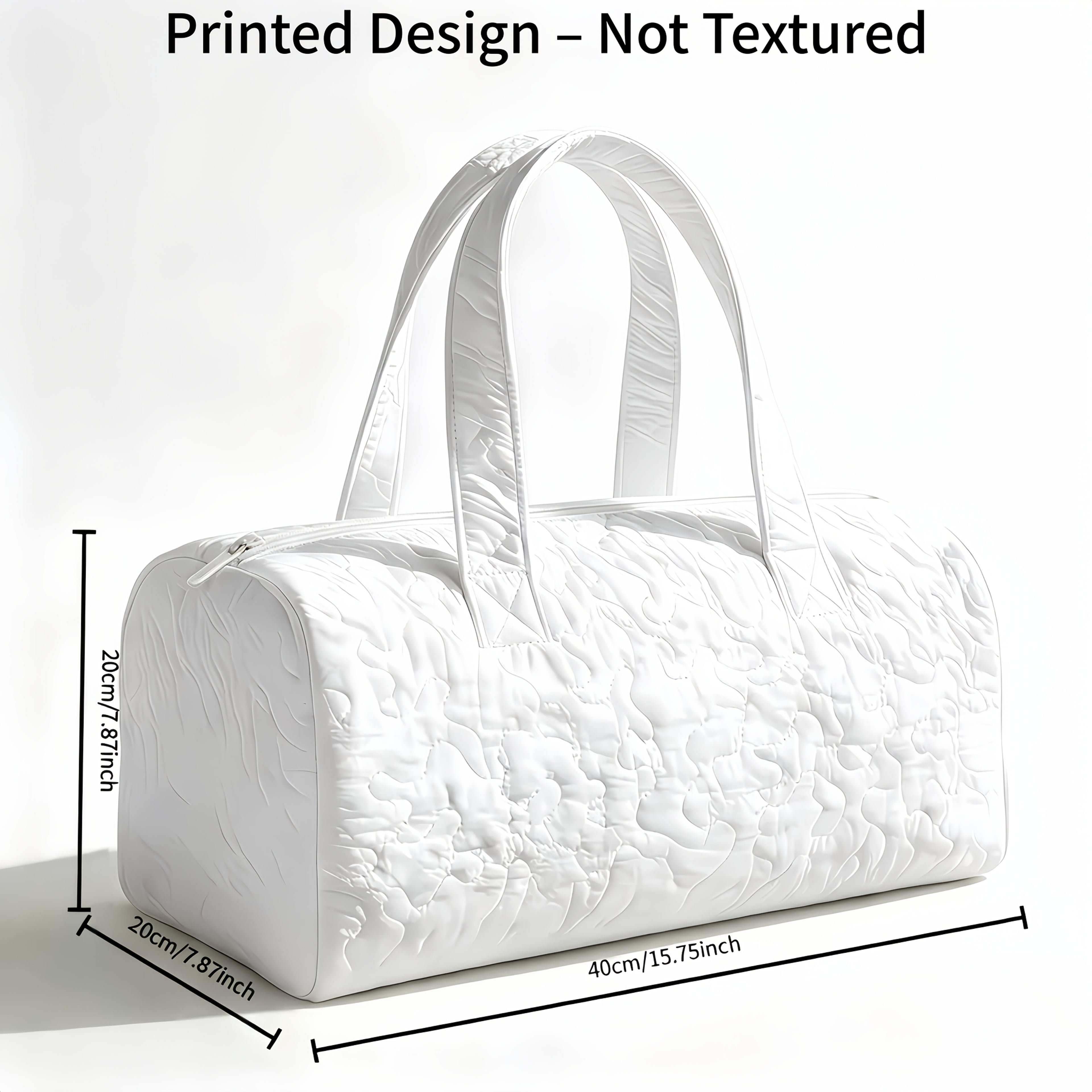 printed design not textured queen size tote bag featuring