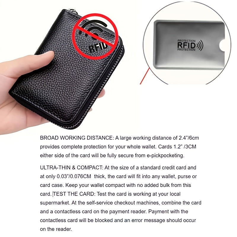 2pcs set 1 card holder 1 rfid blocking card sleeve suitable