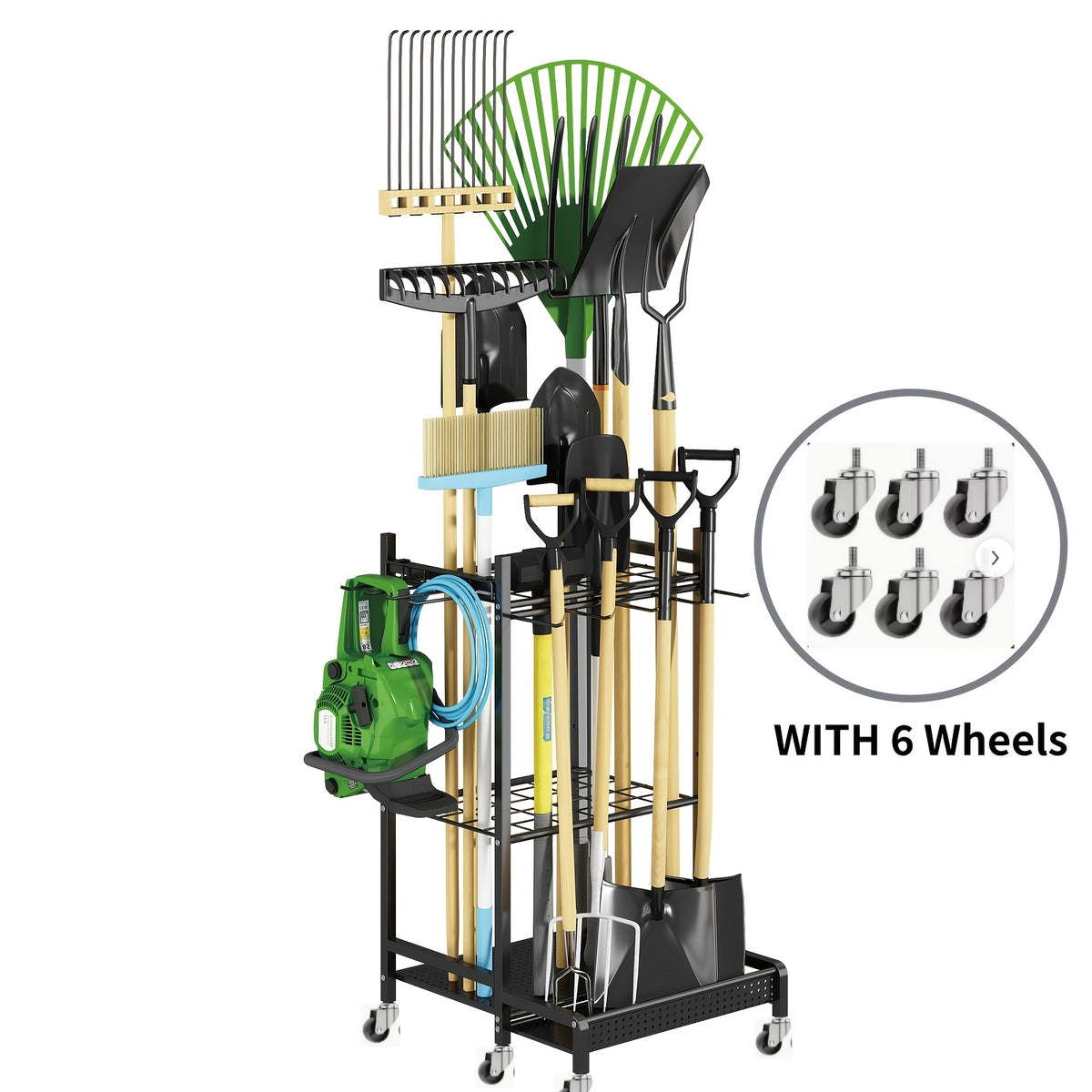 garden tool organizer garage utility storage racks hooks