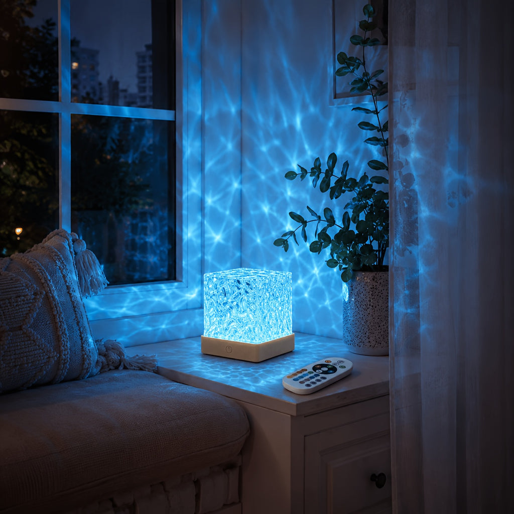 a small lamp exudes a sense luxury 16 color water ripple