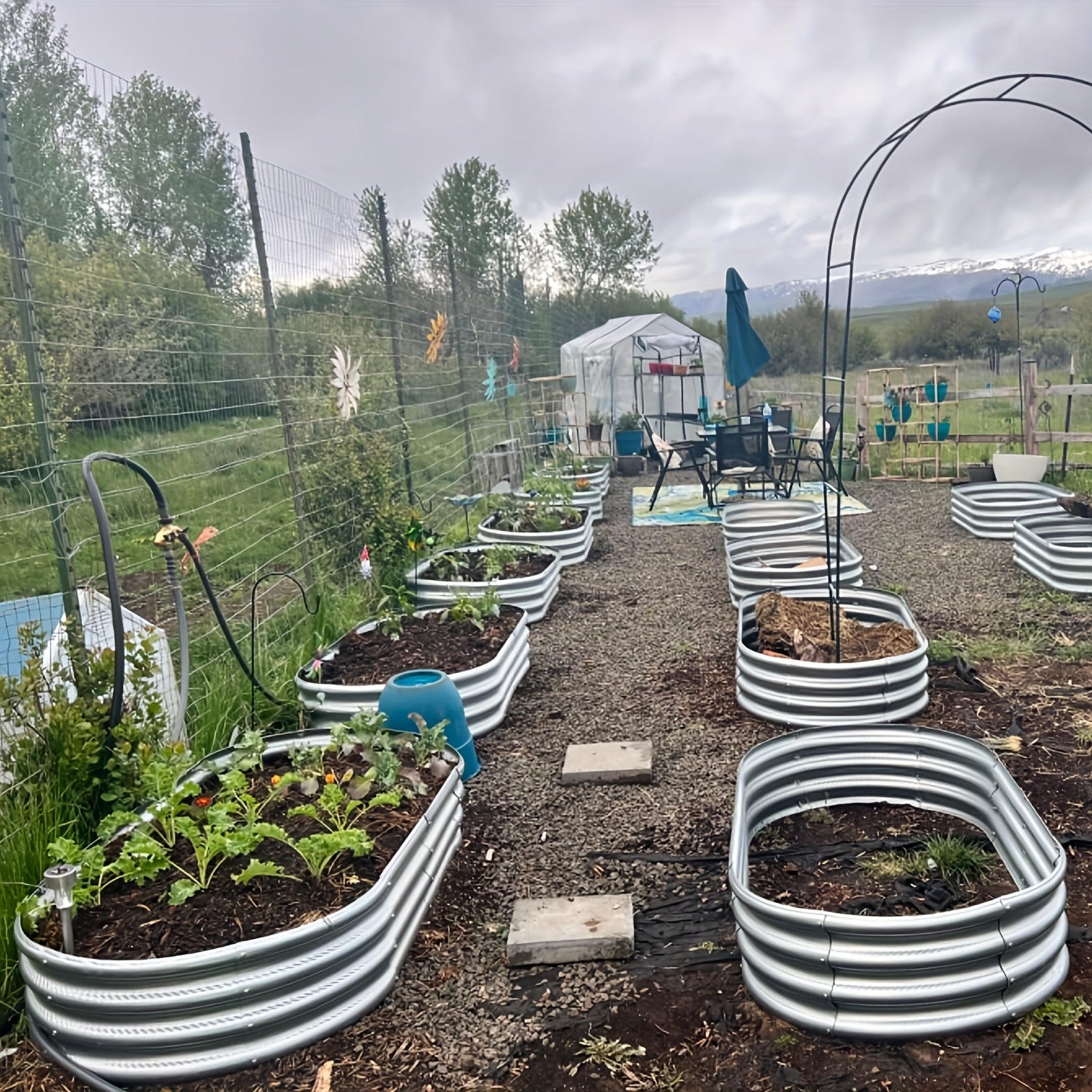 galvanized raised garden bed 4 3 2pcs 4 2 o 9 feet