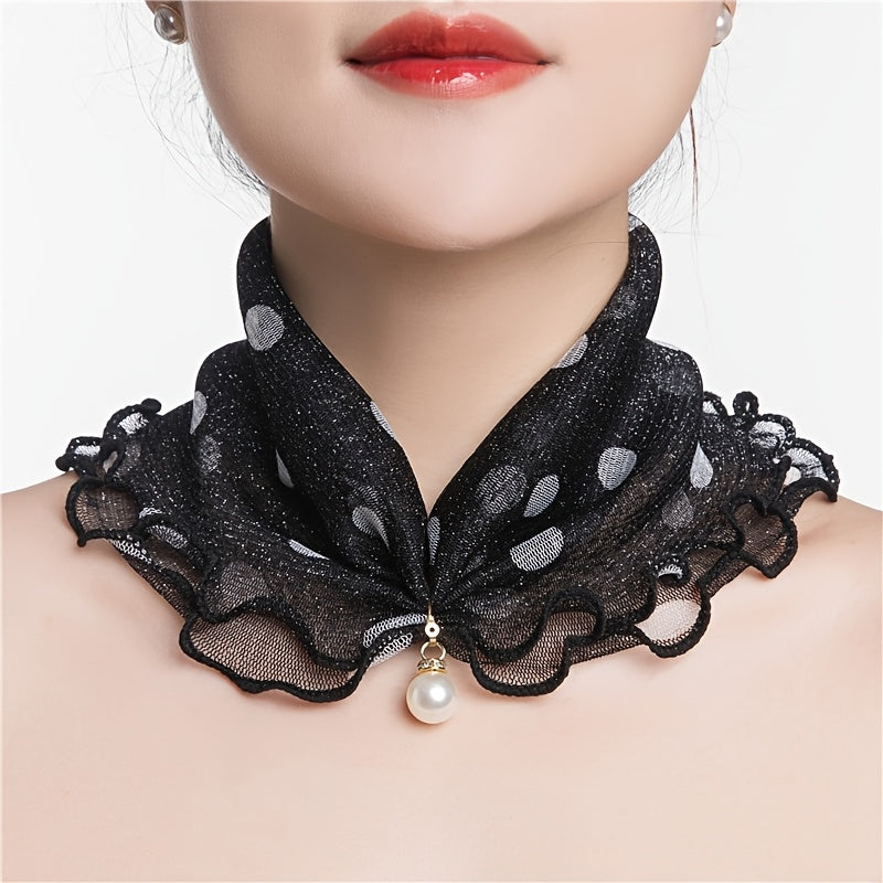 4pcs womens mesh headscarves chiffon veil neck covers