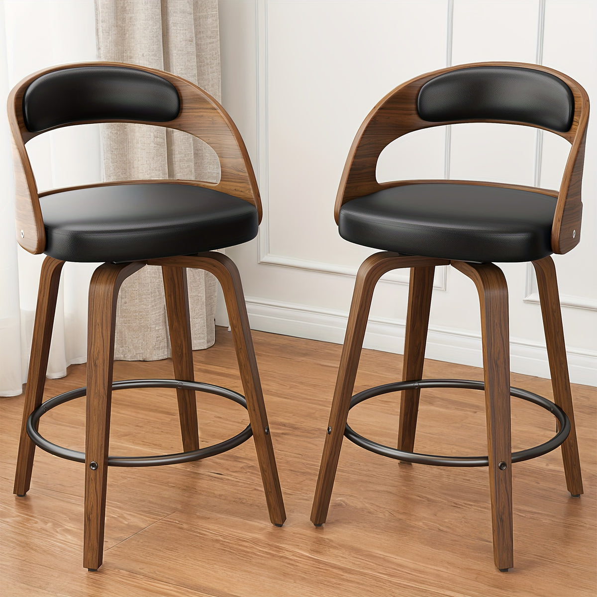 modern 26 counter height bar stools set 2 ergonomic
