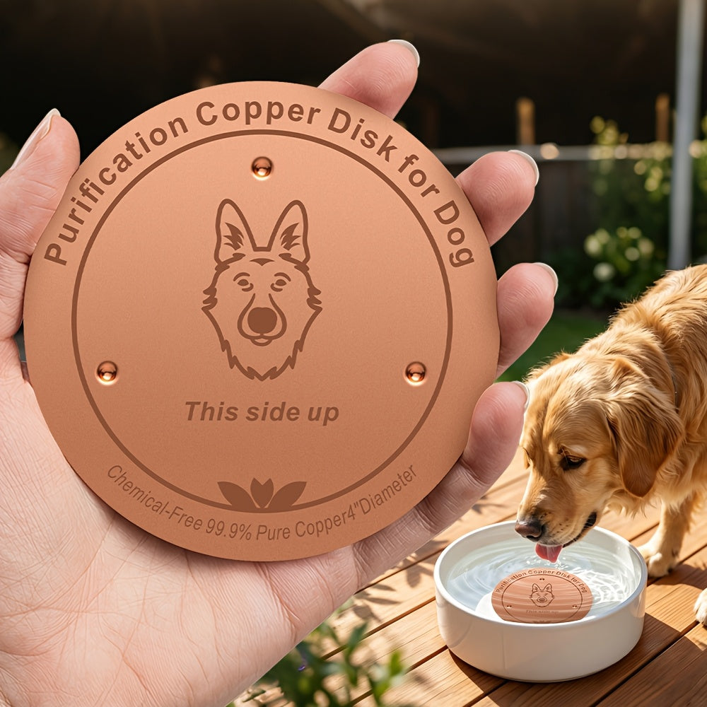 copper pet water filter bowl featuring