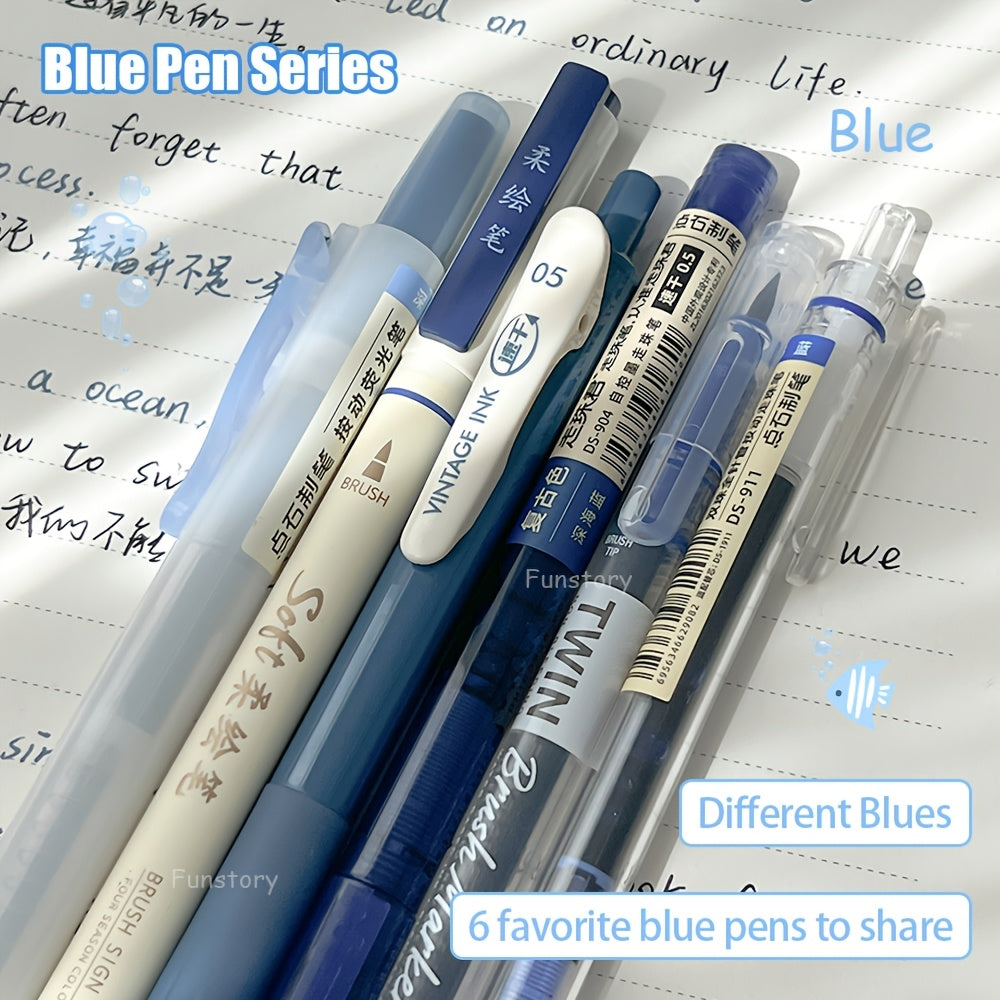 6pcs gel pen colored   calligraphy pens 0 5mm fine
