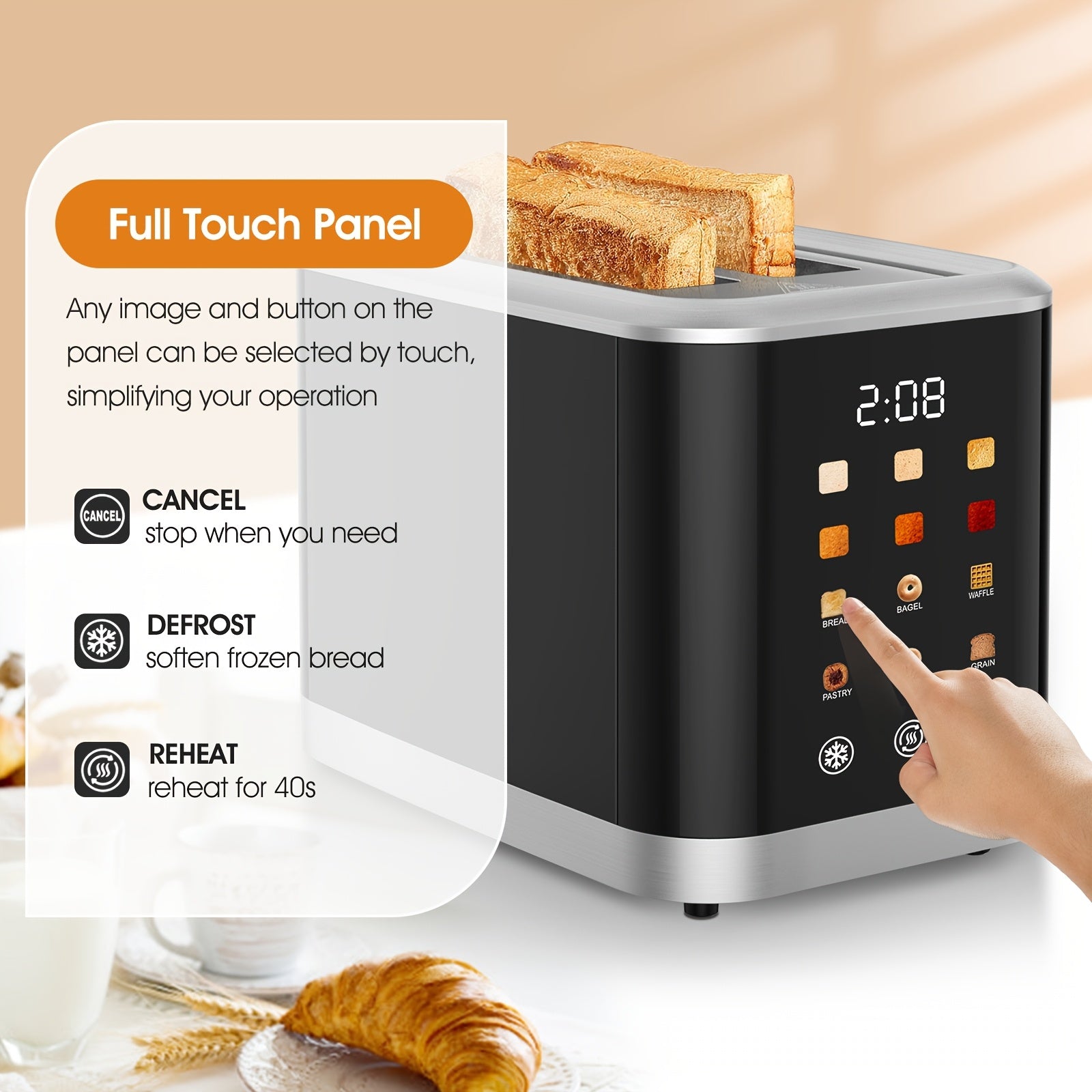 2   toaster   toaster 1 5 in wide slot bread