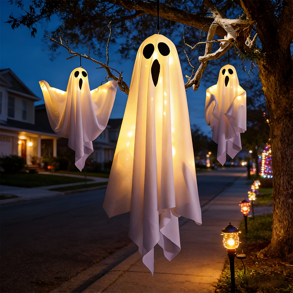 3pcs 20 inch halloween hanging ghosts led flying ghost ip44