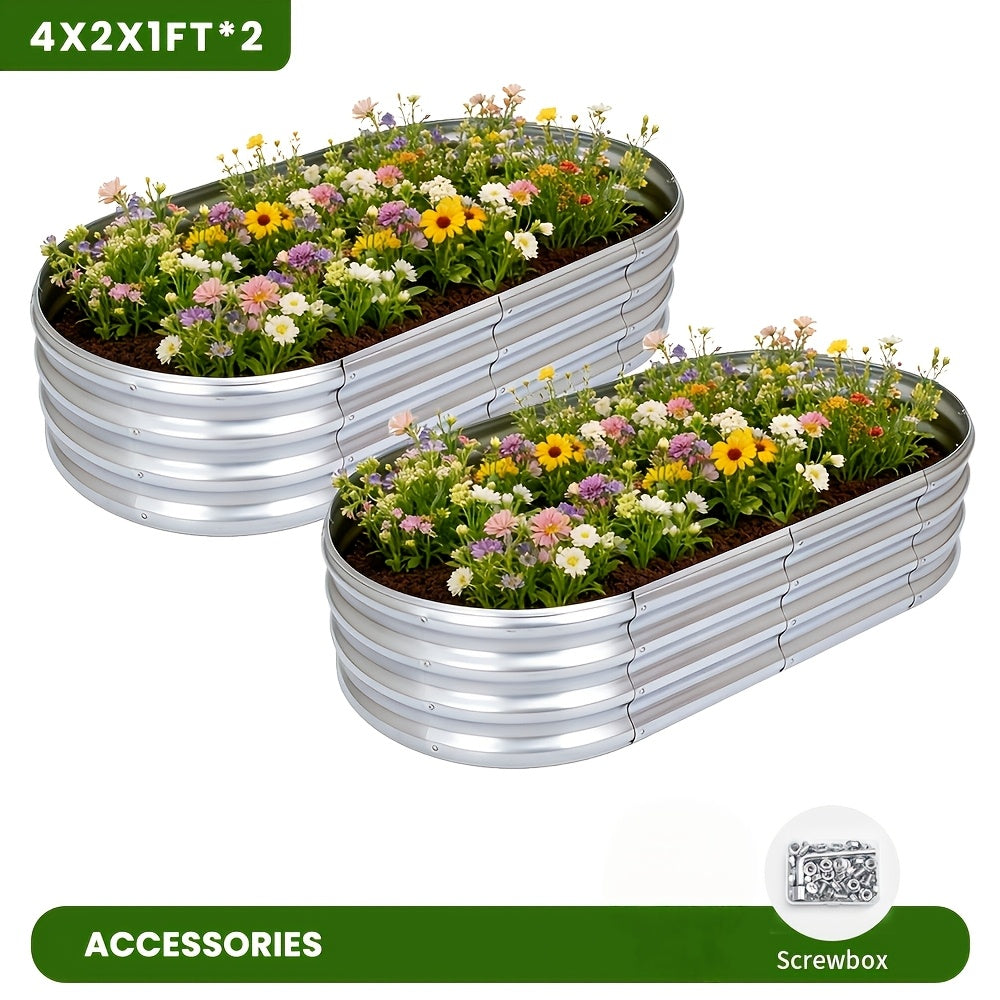 two sets raised garden beds a galvanized coating perfect