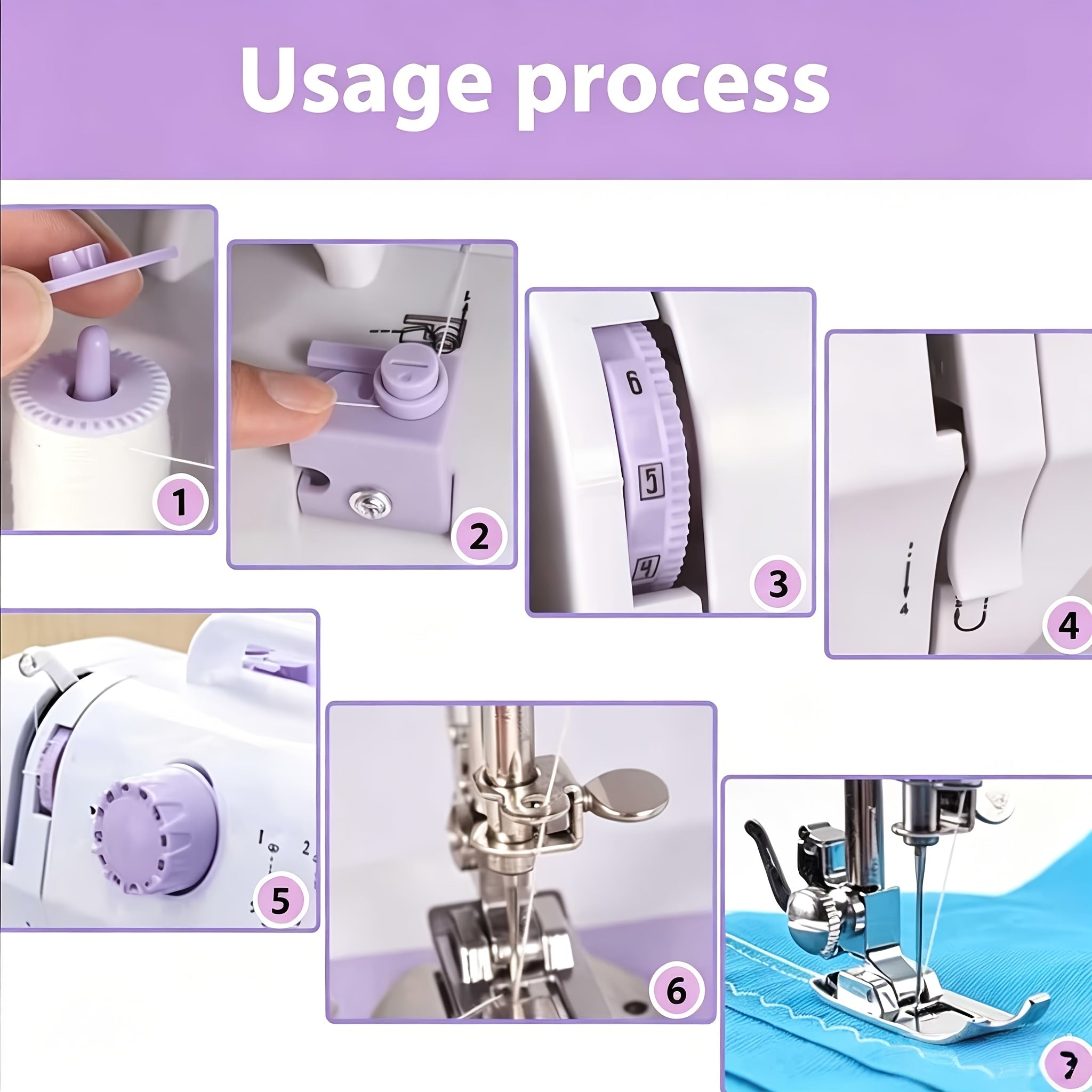 portable sewing machine beginners 12 stitches led light