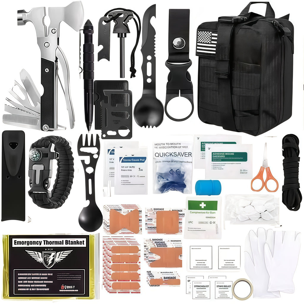 survival kit 258pcs survival gear supplies first aid kit