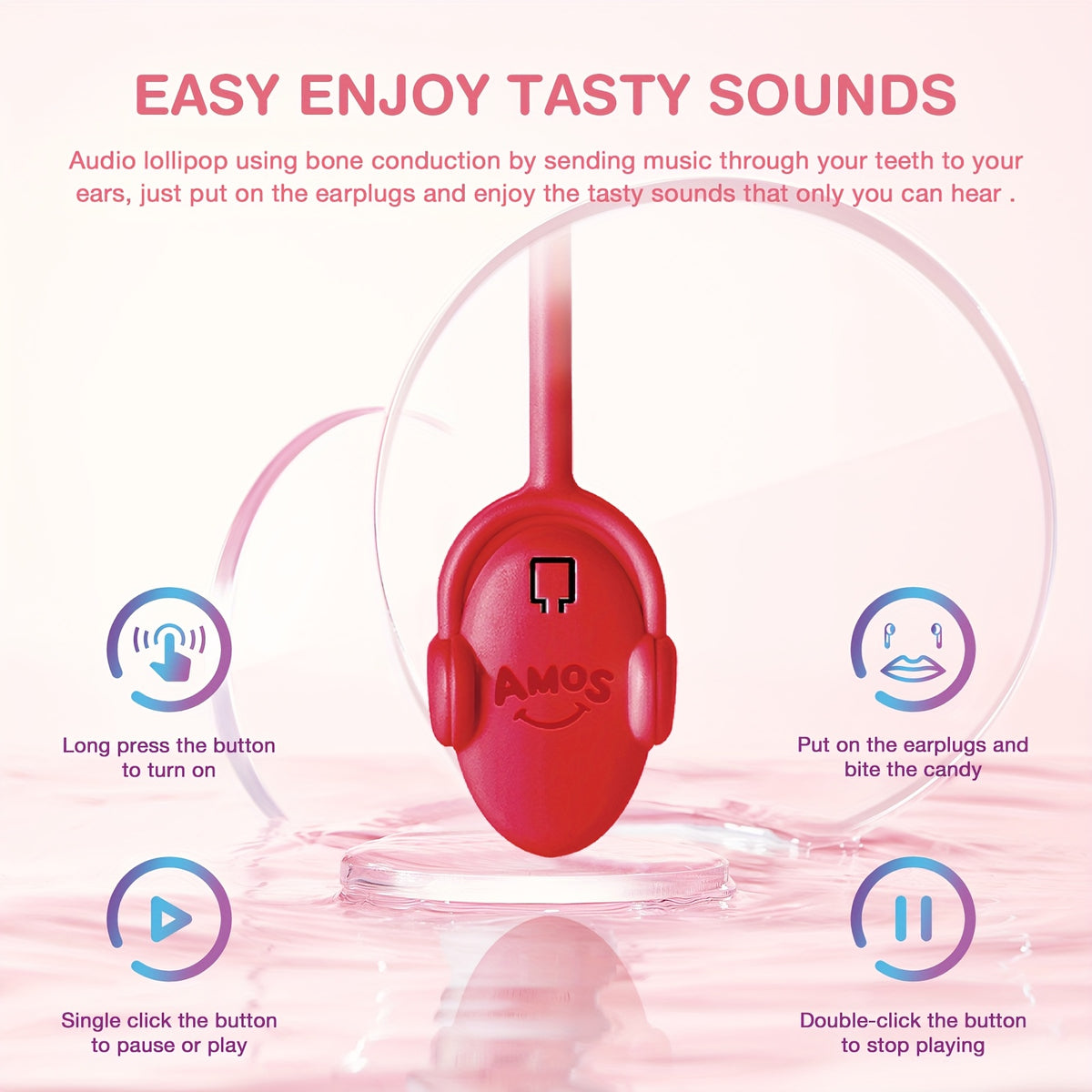 buy 4 get 1 free     audio music lollipop candy