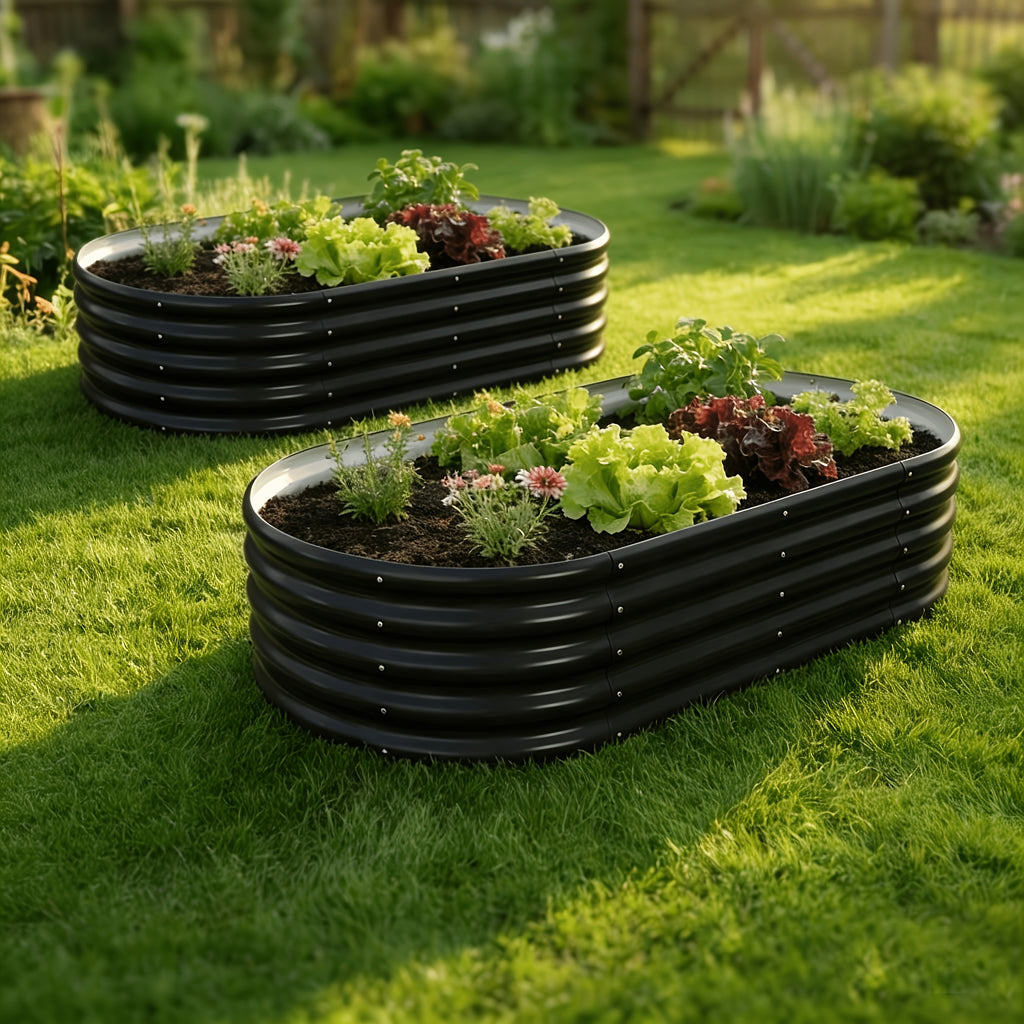 galvanized raised garden bed 4 3 2pcs 4 2 o 9 feet