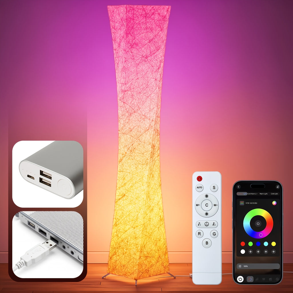 60 inch square floor lamp smart rgb led corner lamp
