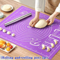 2pcs set extra large kneading mat measurement guide 60x46