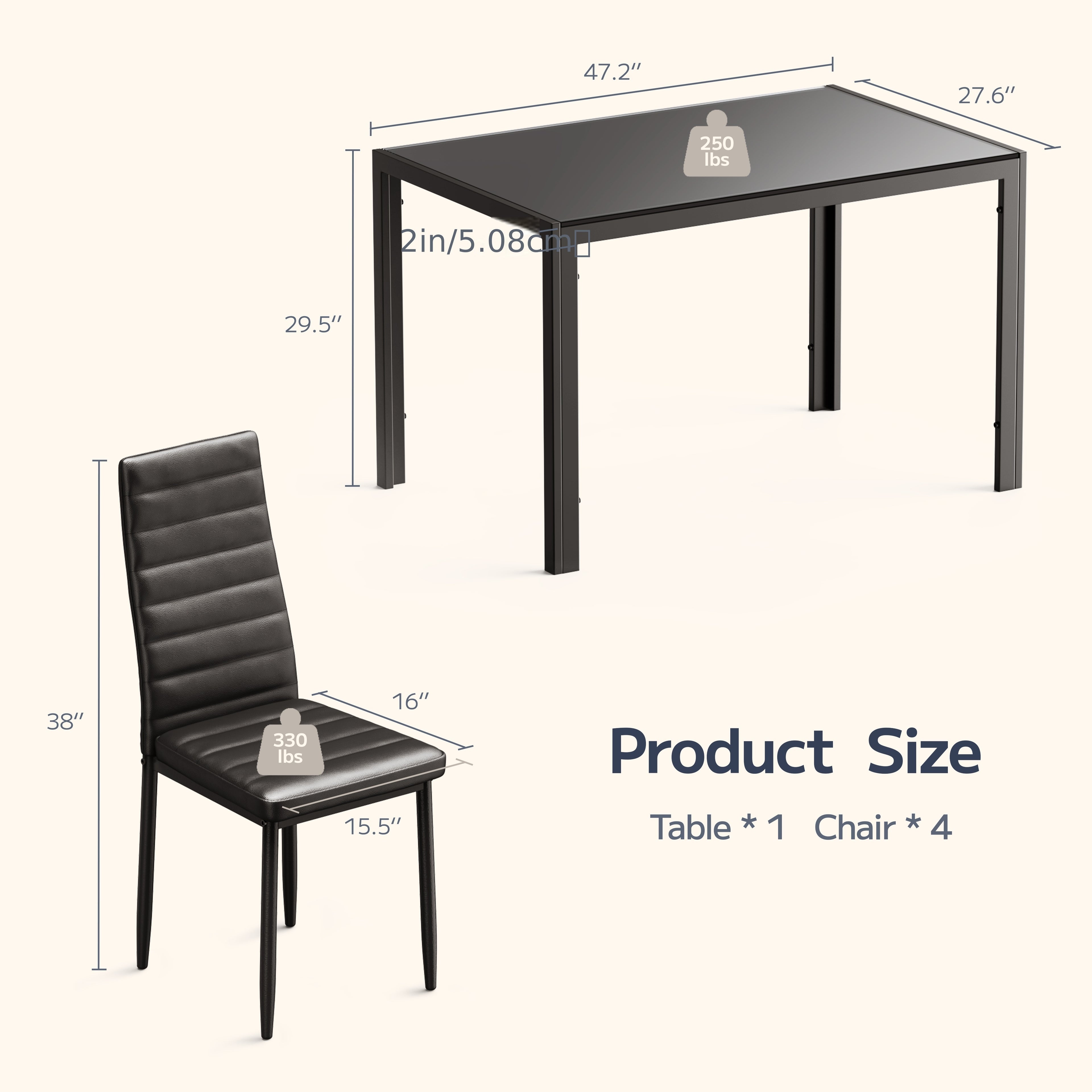 5 piece glass top dining set 5pcs glass dining table