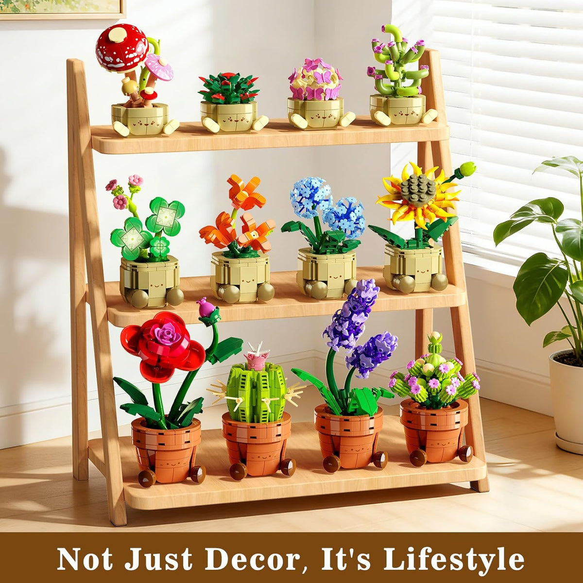 flowers plants mini building set   1697pcs botanical
