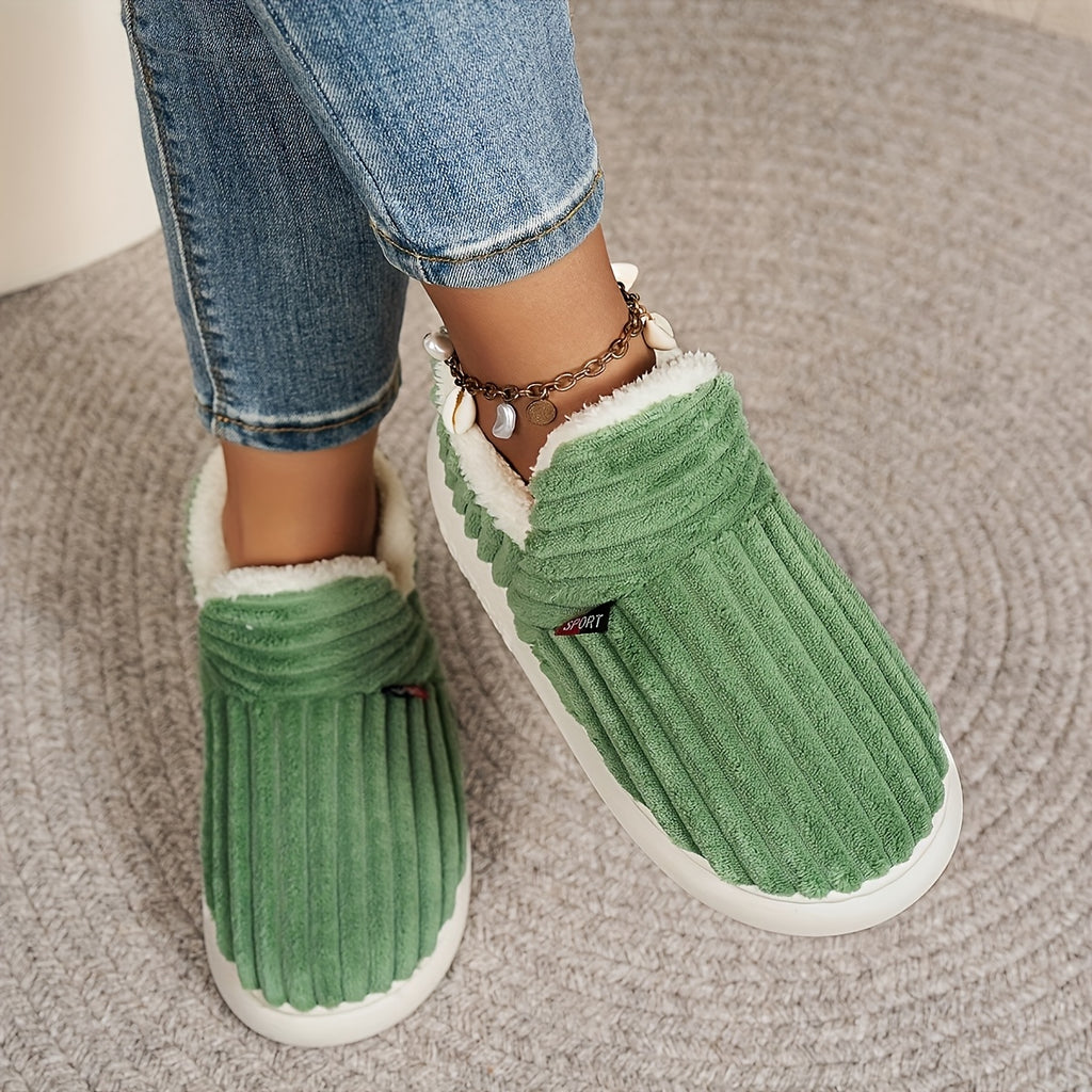 fashionable   warm fleece lined slippers casual