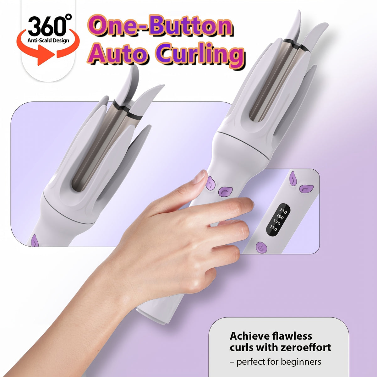 automatic hair curler 28mm   4 temperature