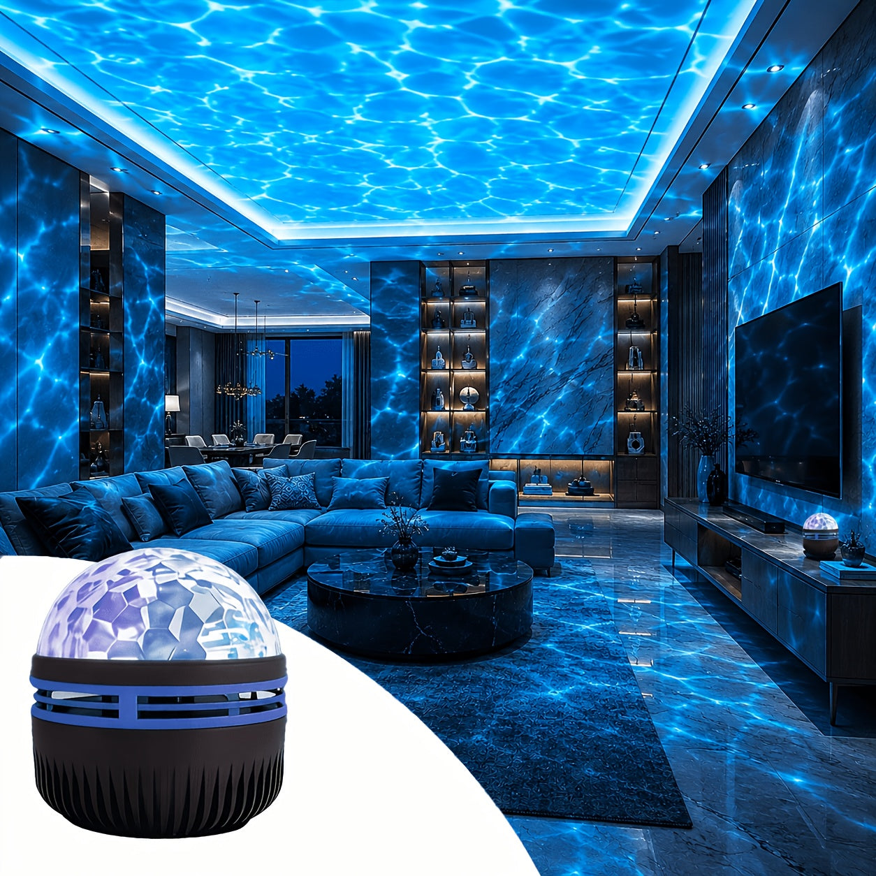 16 color adjustable starry sky projection wave night light
