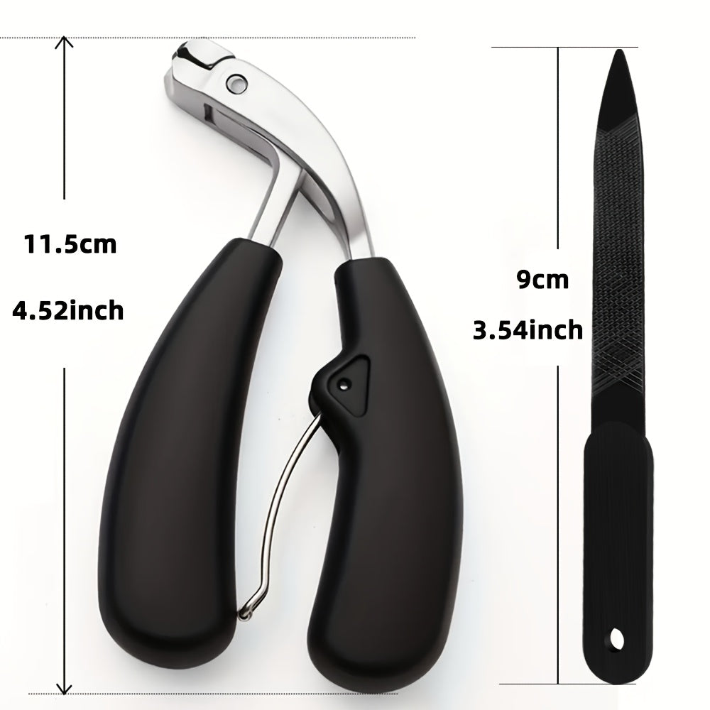2pcs professional nail clippers stainless steel nail file