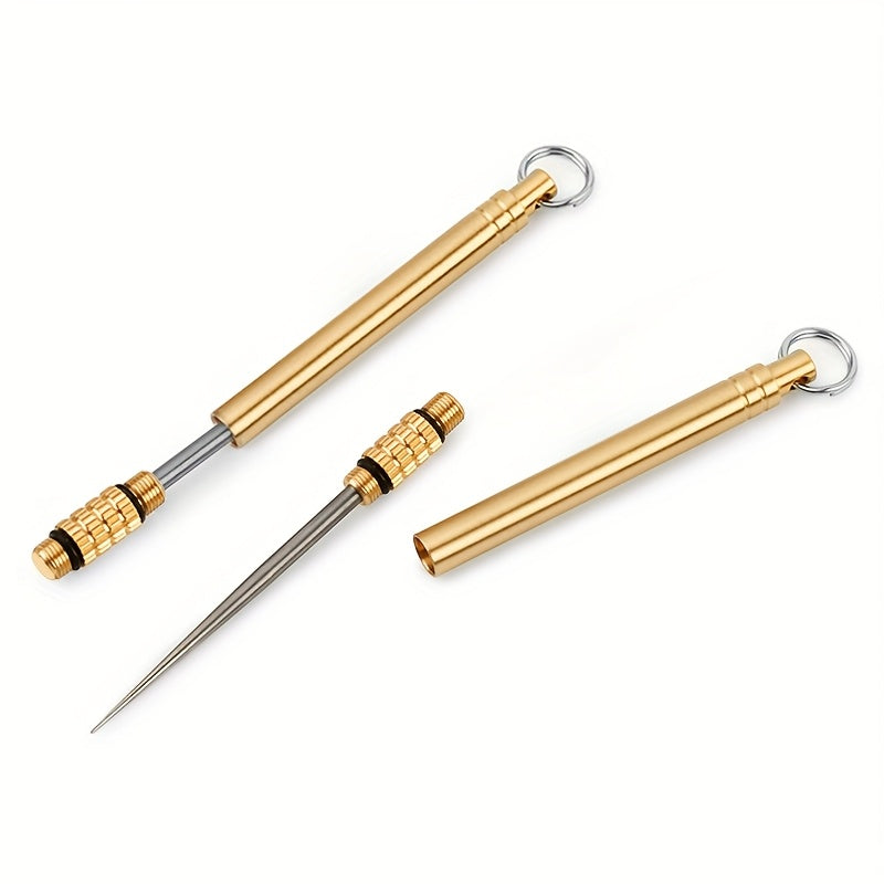 portable stainless toothpicks keychain compact metal holder