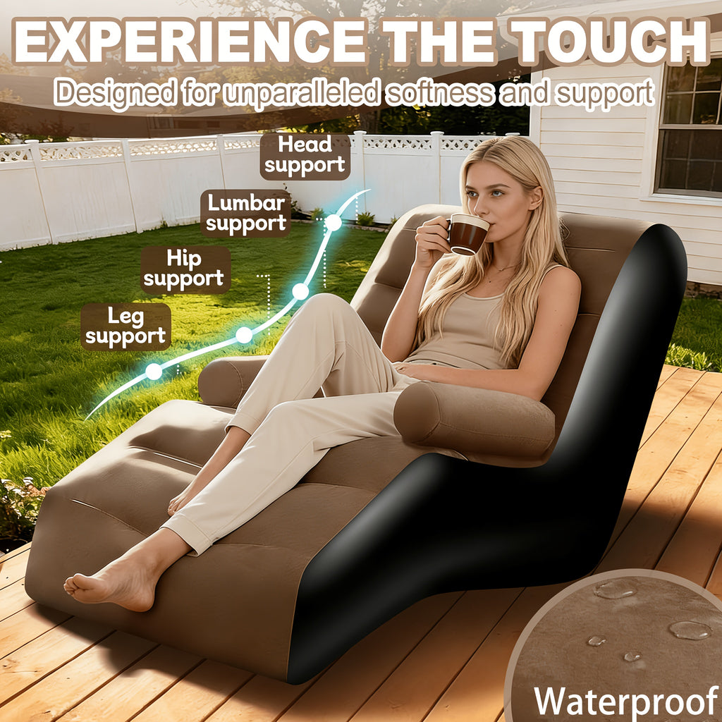 inflatable couch camping air mattress sofa   armrest