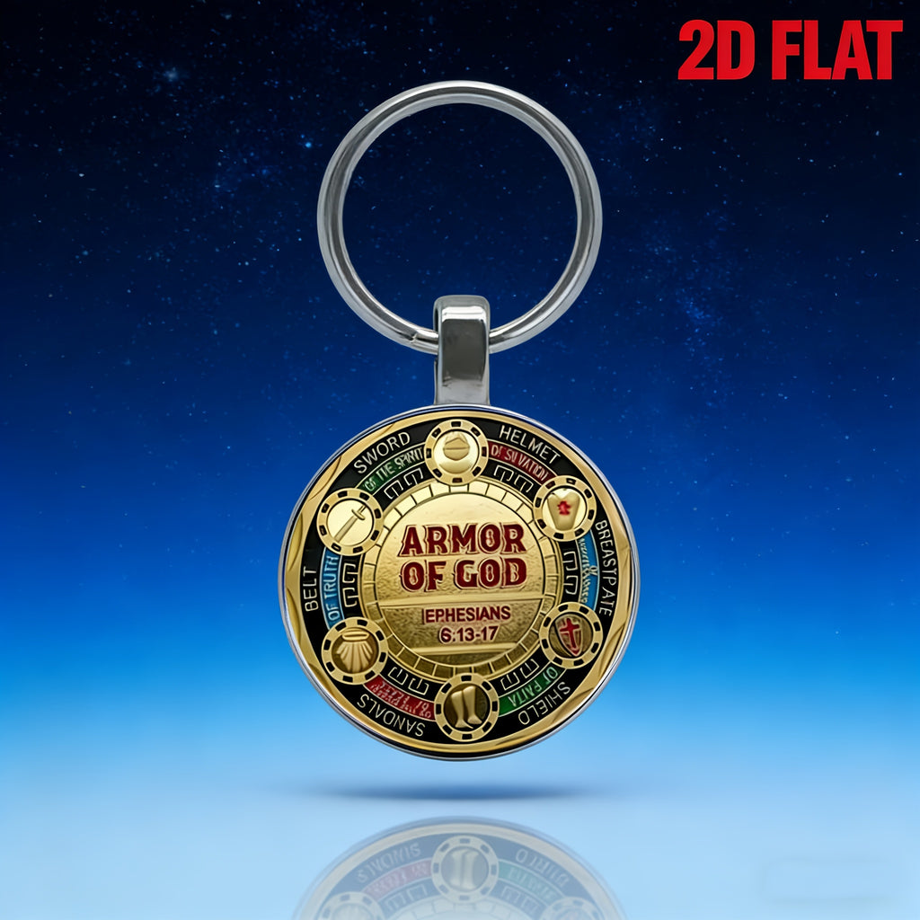 2d plane 1 faith keychain ephesians 6 11 gods   design