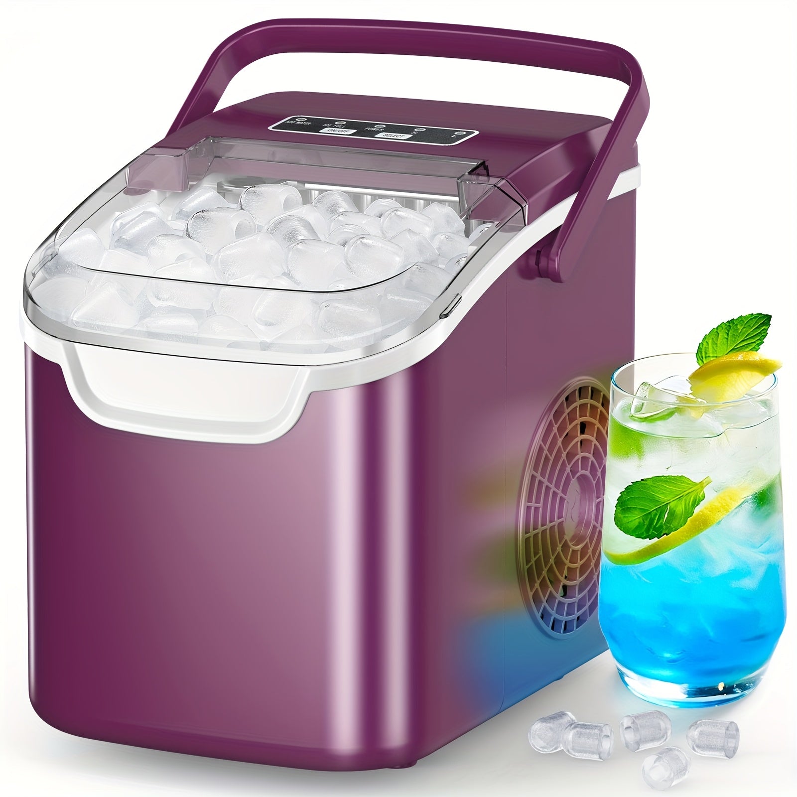 ice maker machine 8 ice cubes in 6   26lb day ice 2 sizes