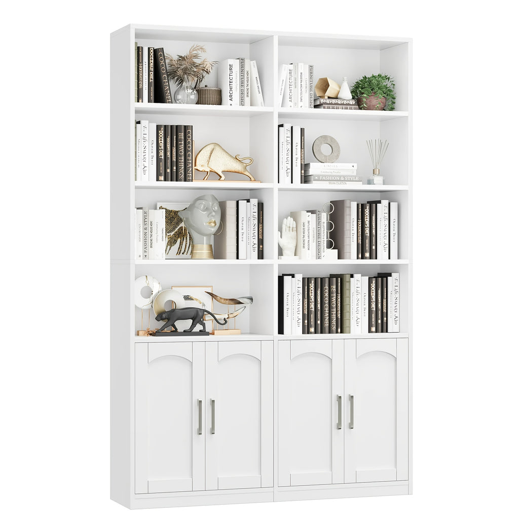 fultru bookshelf bookcase doors 6 tier   large