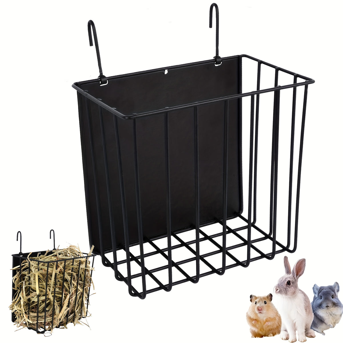 1pc rabbit hay feeder rabbit supplies accessories metal