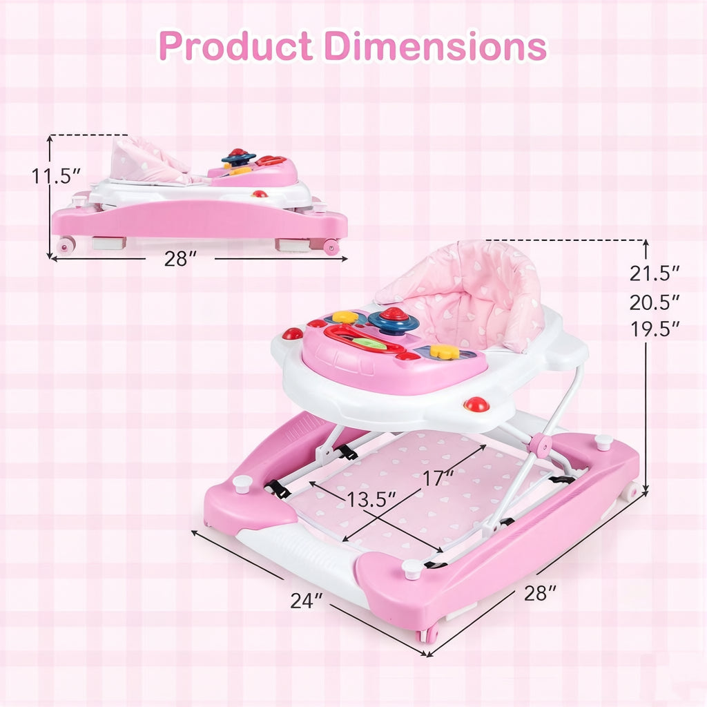 6 in 1 foldable baby activity center rocker push walker