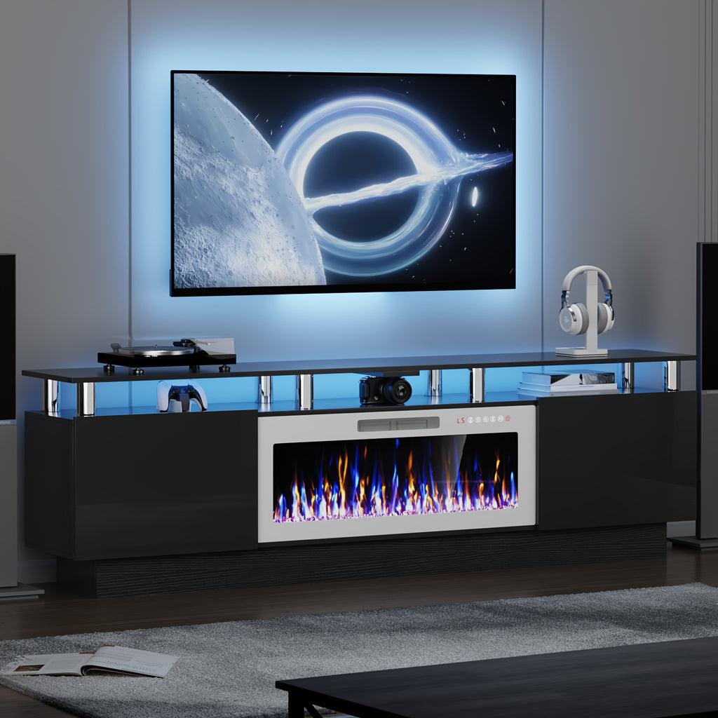 80 fireplace tv stand 36 fireplace 2 tier 80 led