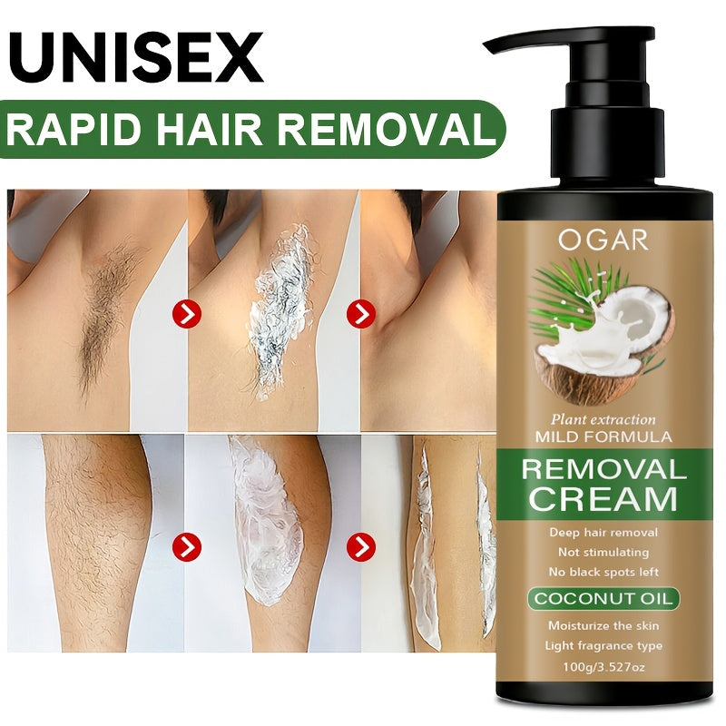 coconut oil hair removal cream containing coconut aloe vera