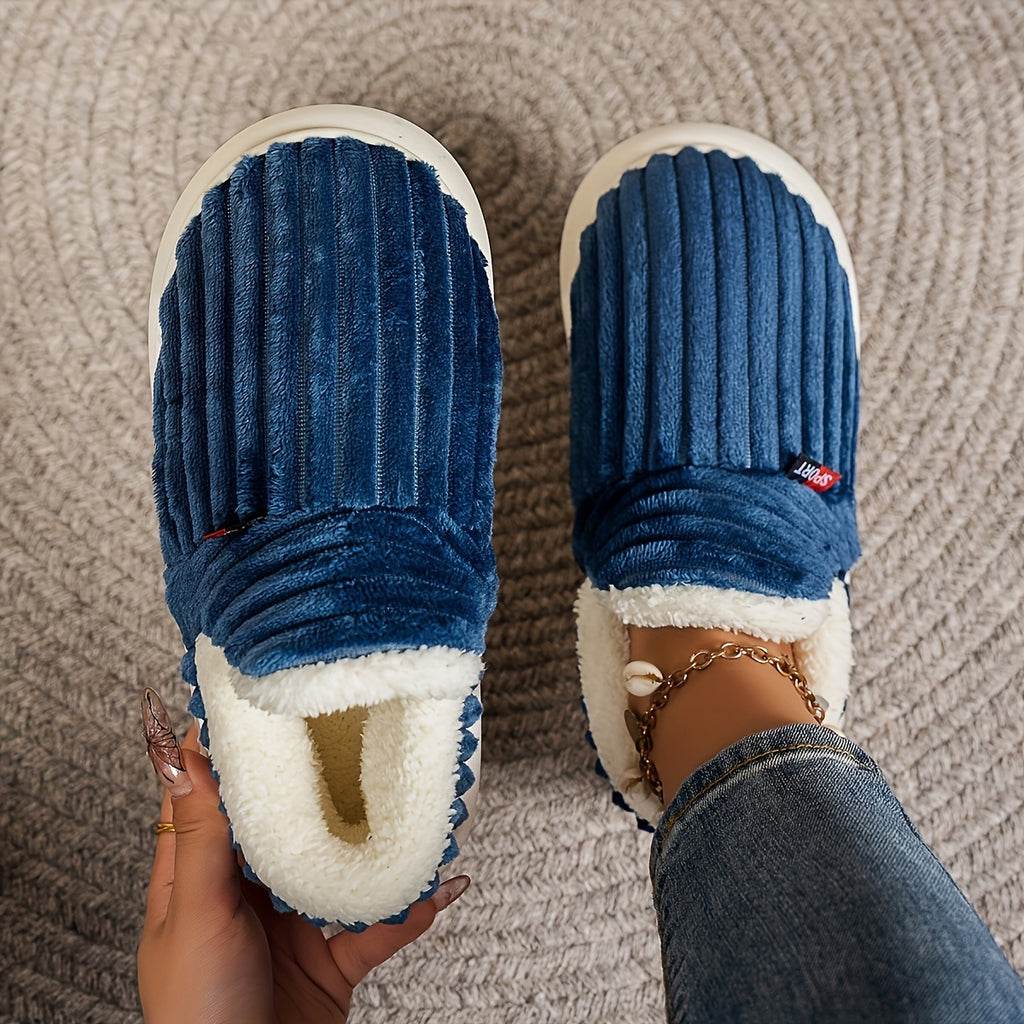 fashionable   warm fleece lined slippers casual