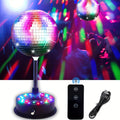 remote control rgb dj disco ball light rotating mirror 6