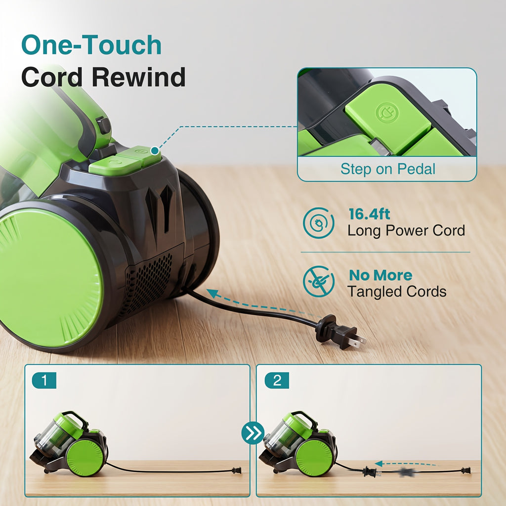 bagless canister vacuum cleaner lightweight portable vacuum