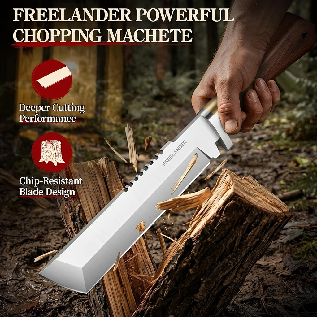 heavy duty full tang   machete cutting trees