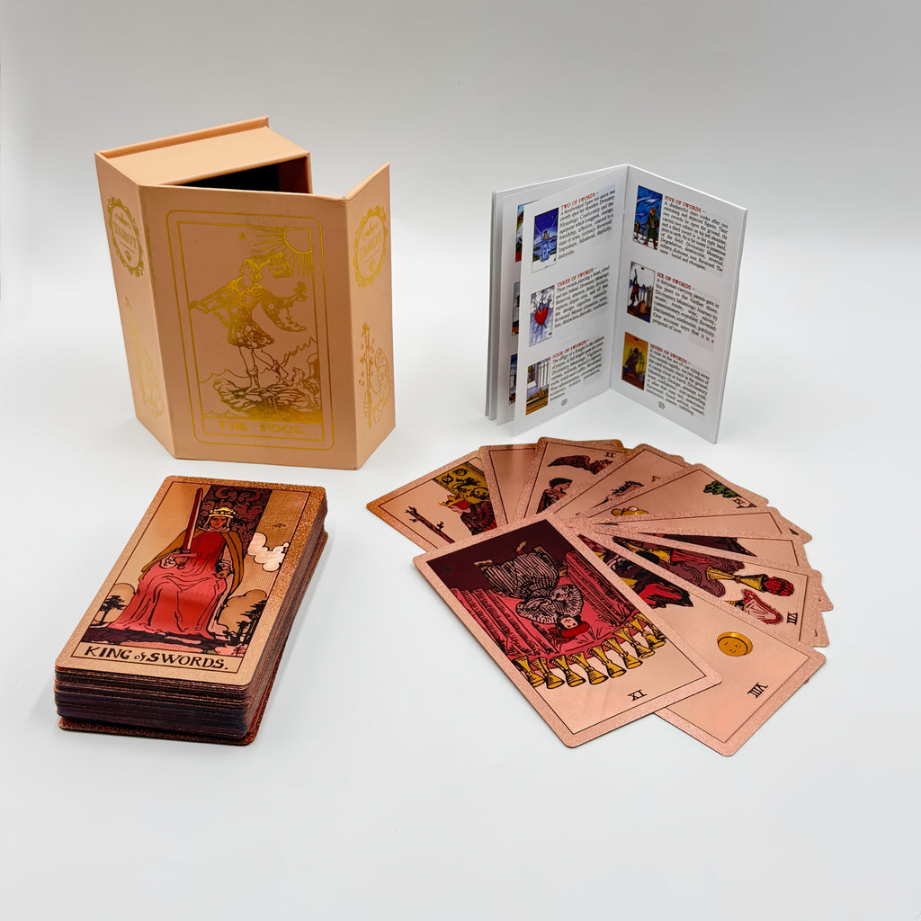 pink flower tarot cards guide exquisite gift box set