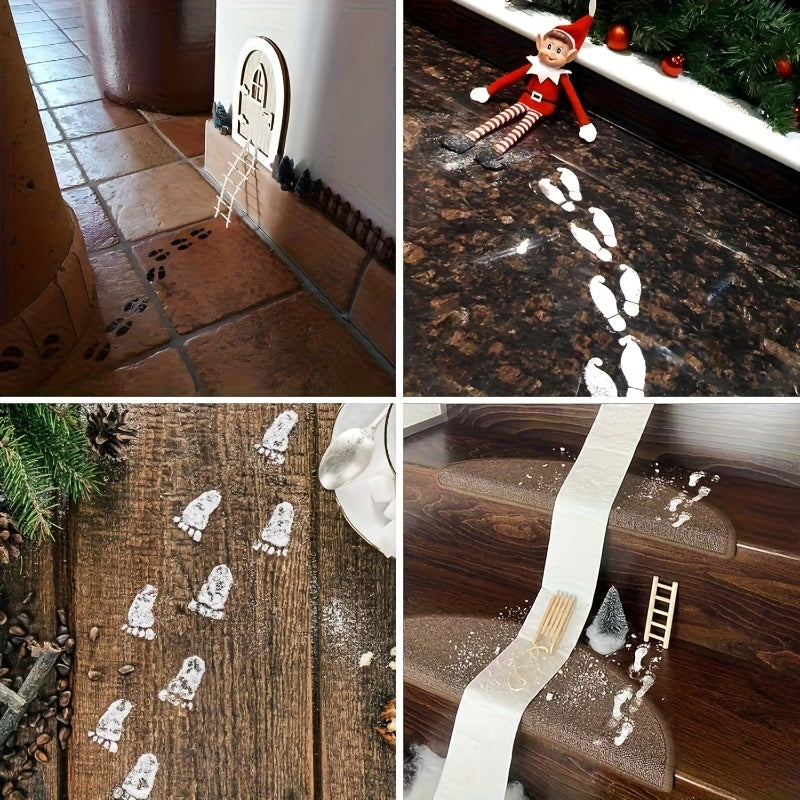 6pcs 12pcs christmas gnome stencil set footprints handprints