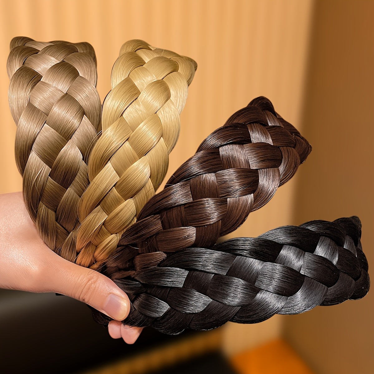 1pc multicolor thick braided womens headband gift women