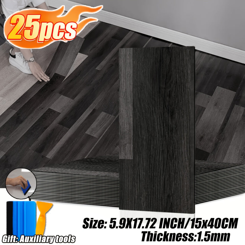 25pack 50  wood grain vinyl flooring tiles 15 75 x 5