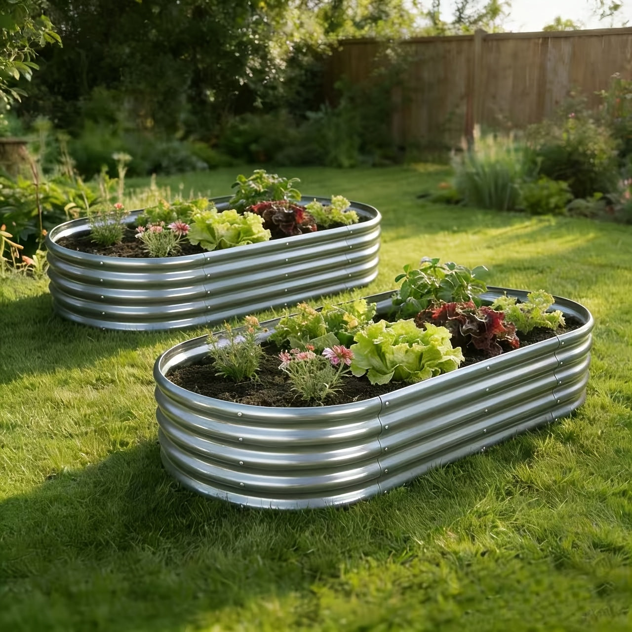 galvanized raised garden bed 4 3 2pcs 4 2 o 9 feet