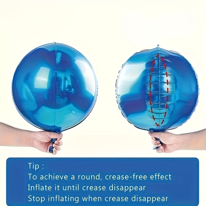 5pcs blue inflatable mirror ball set 2pcs 10 inch 2pcs 15