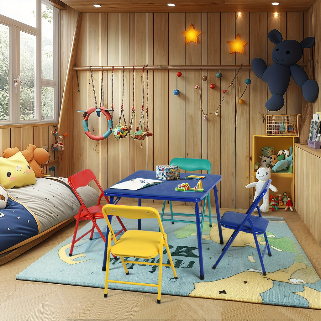 colorful folding table chair set lightweight compact easy