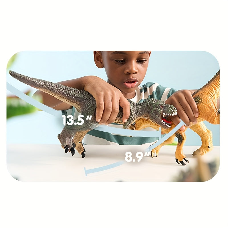 6pcs large dinosaur figures educational book