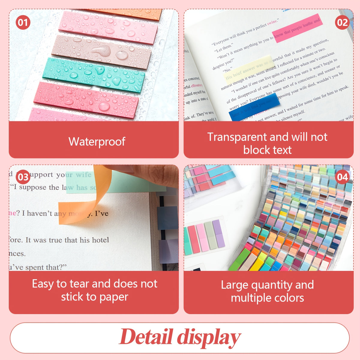 16000pcs 80 colors transparent   annotation tabs