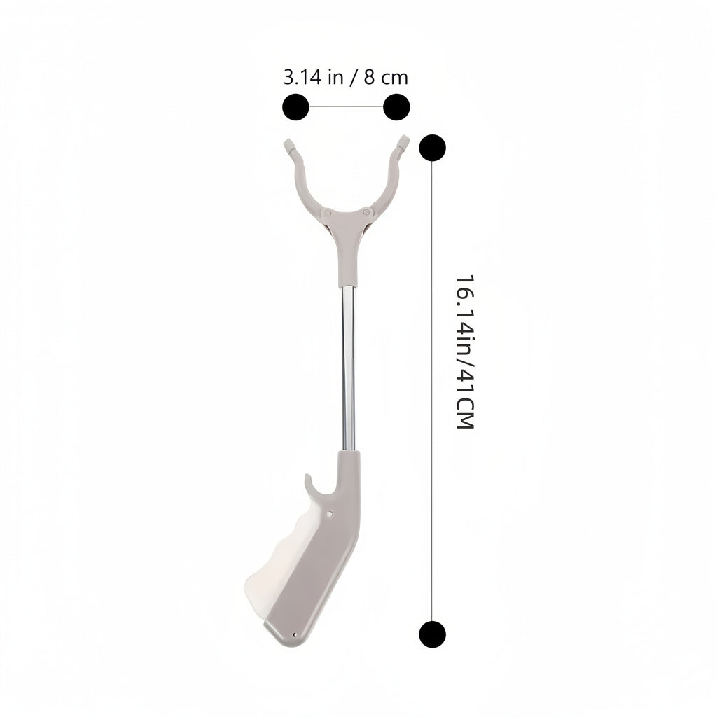 tri fold blue extra long 43 inch foldable trash grabber