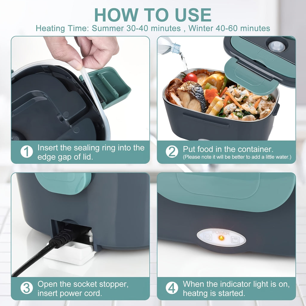 3in 1 lunch box 12v 24v car 120  portable food heater