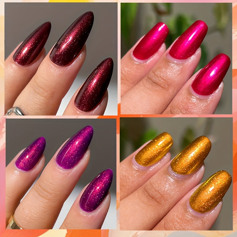 7ml 9pcs metallic gel polish nail polish soak led